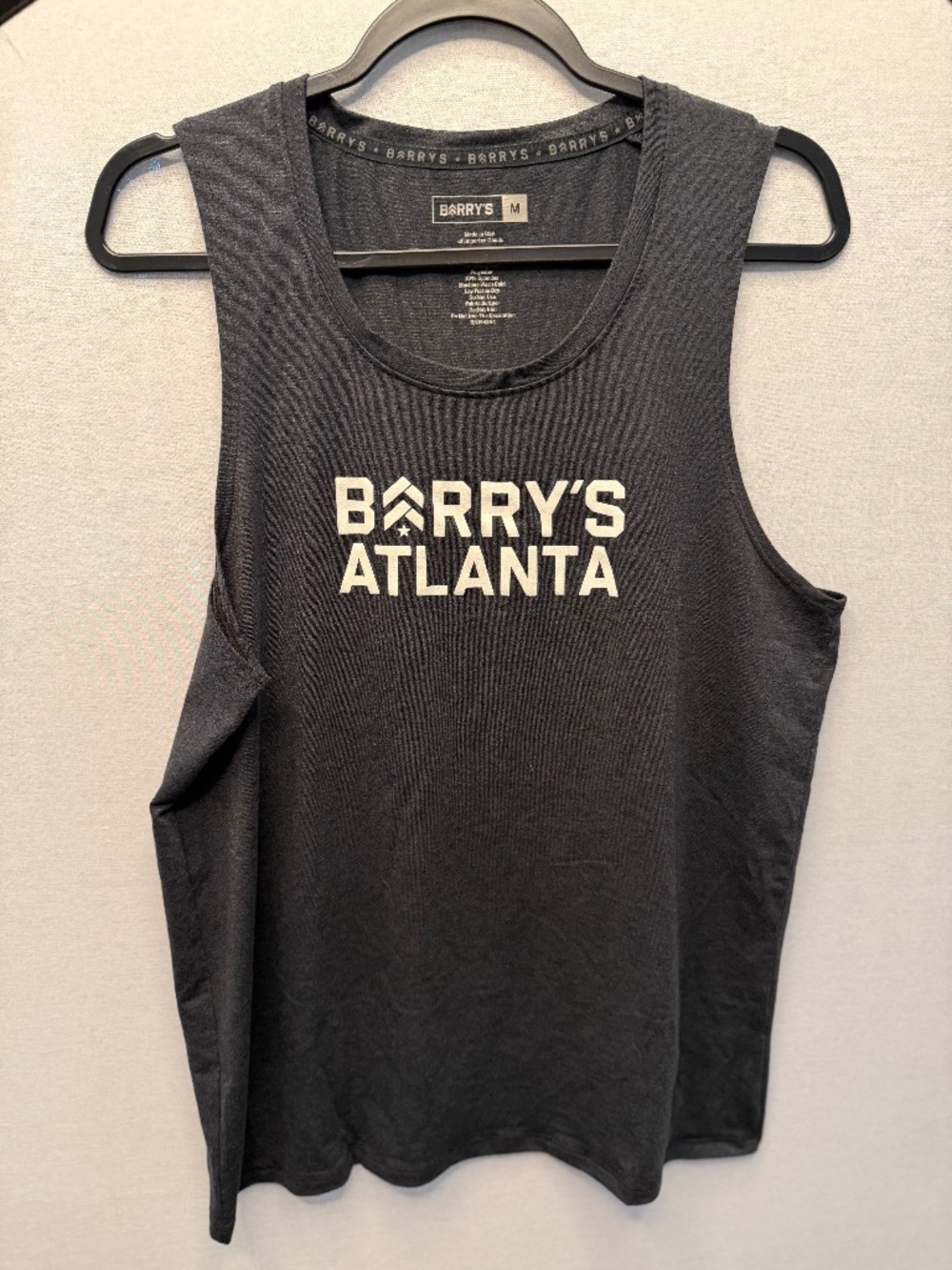 Barry’s Atlanta Charcoal Workout Tank Men’s M
